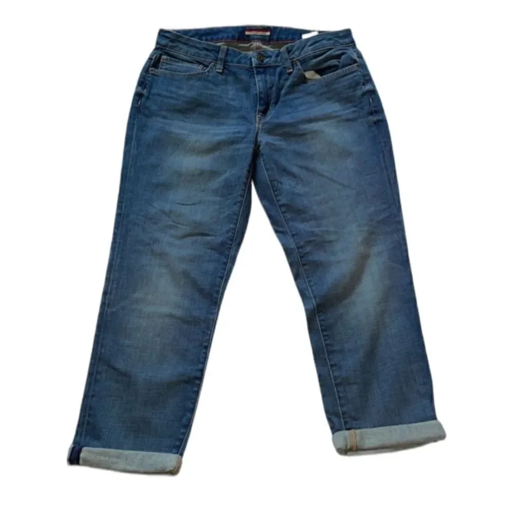 Tommy Hilfiger Rolled Cropped & Rolled Denim Capris (Size: 8)